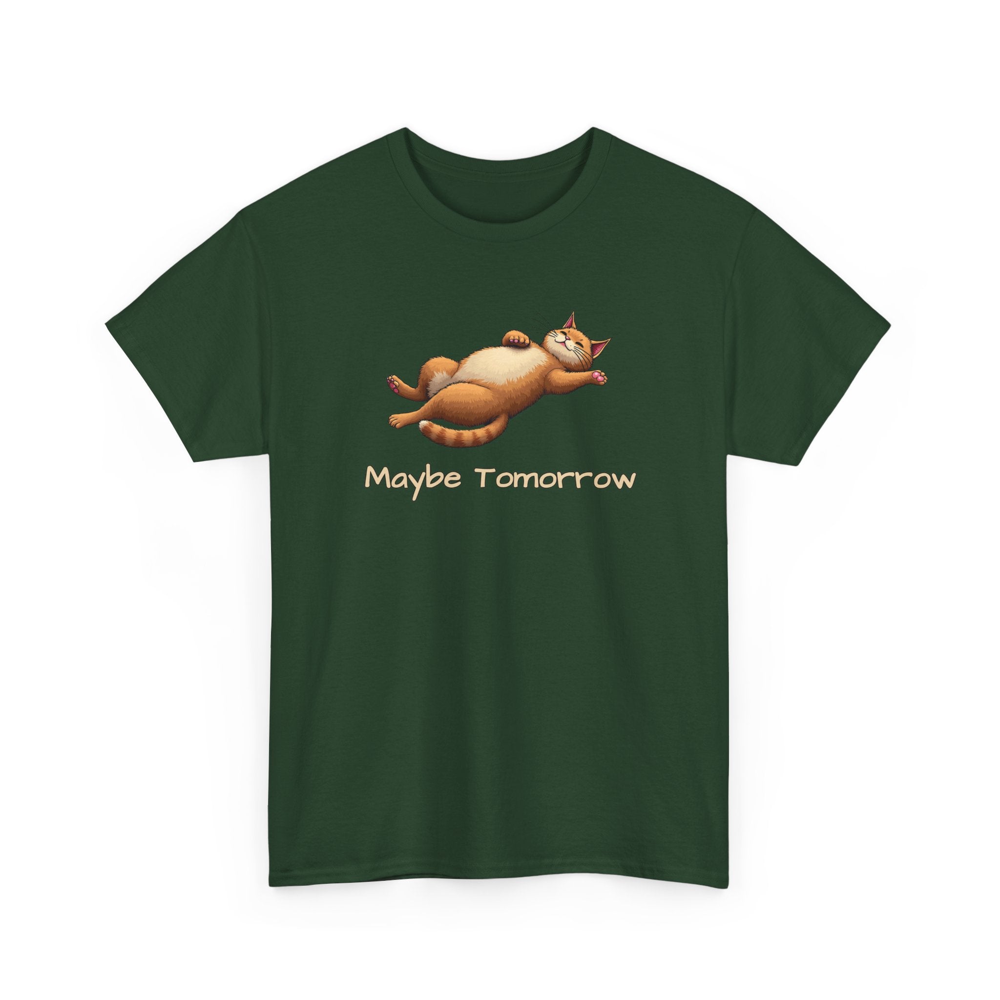 Maybe Tomorrow Cat T-Shirt — Lazy Cat Funny Graphic Tee