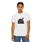 T-Shirt — Playful Black Kitten Graphic Tee