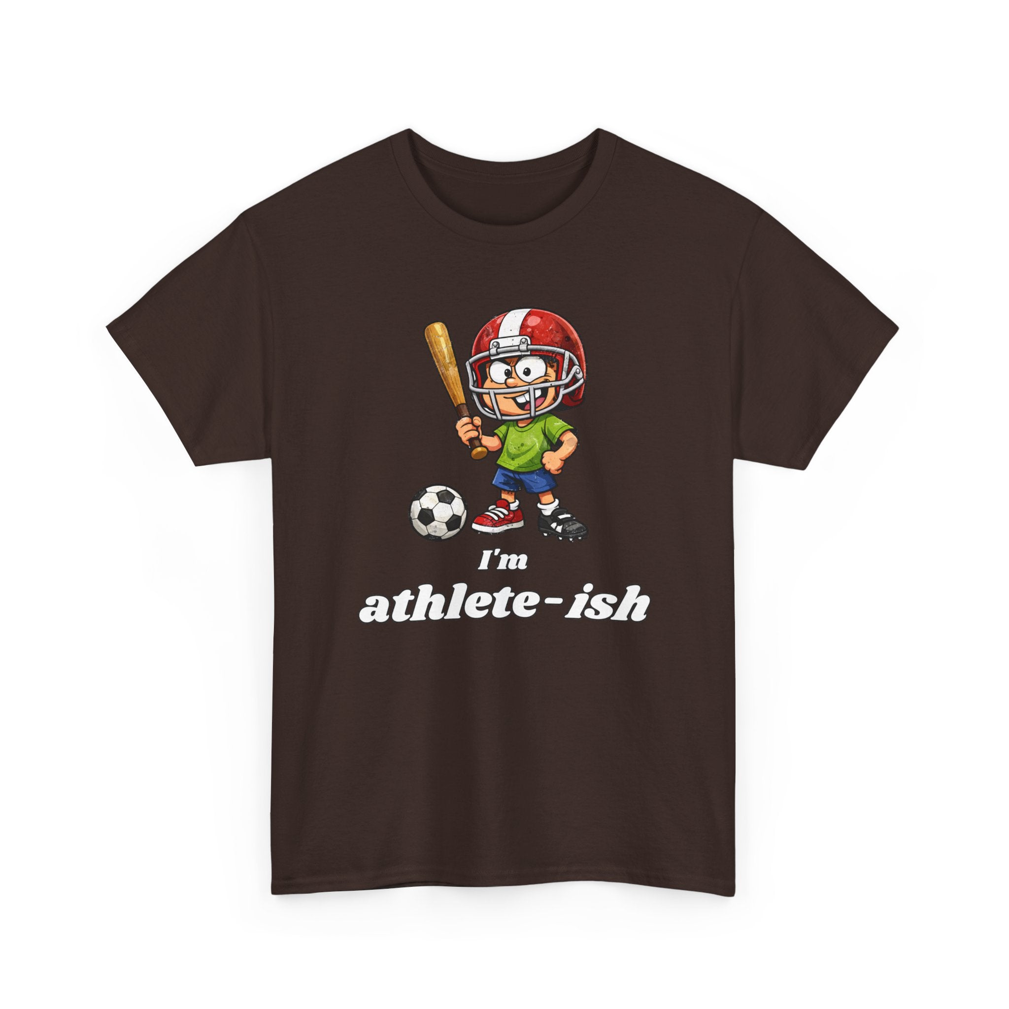 "I'm Athlete-ish" Sports Cartoon T-Shirt — Funny Sports Fan Graphic Tee