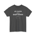 Life Is Better with a Golden Retriever Heart Dog Lover Tee
