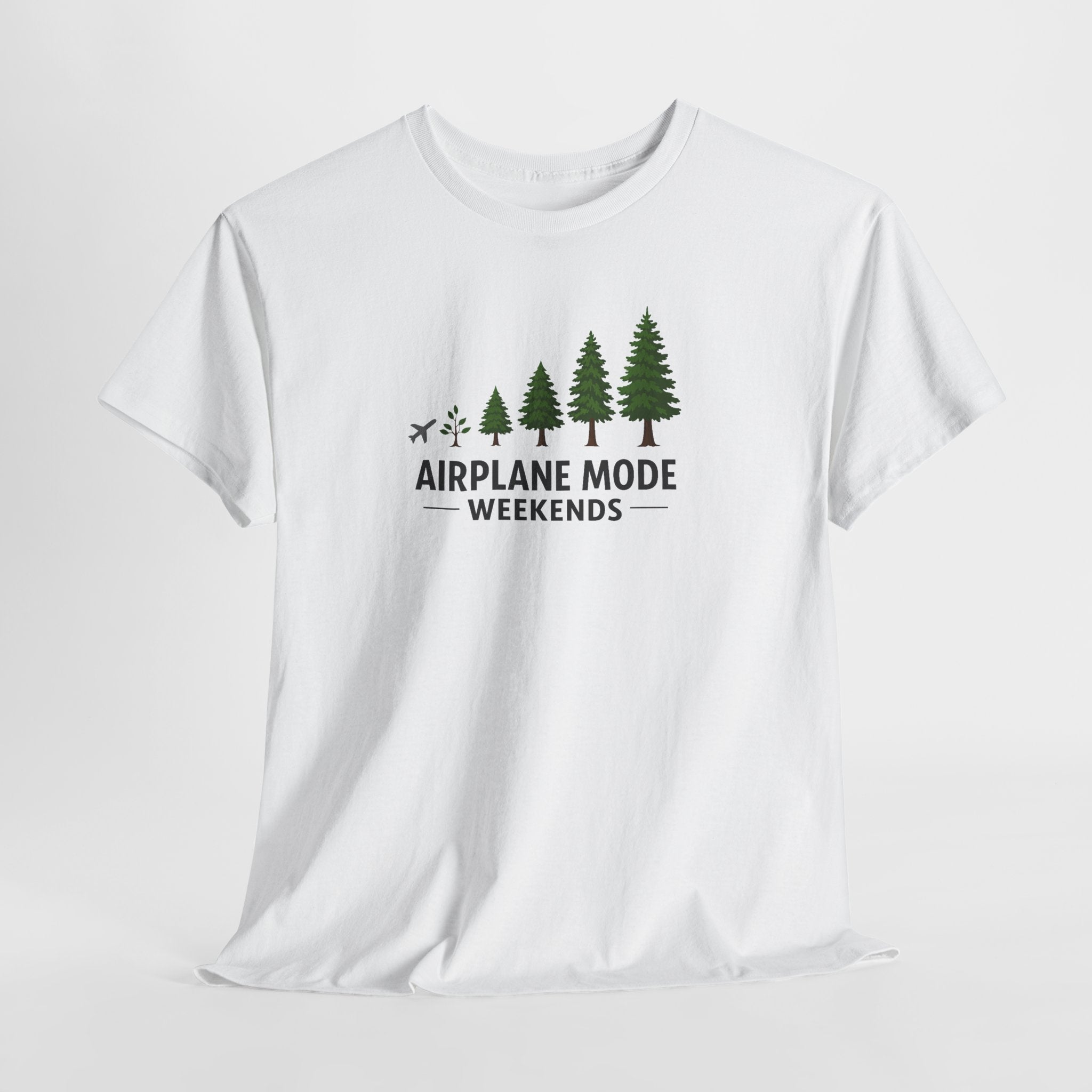 Airplane Mode Weekends T-Shirt — Outdoor Camping Forest Tee