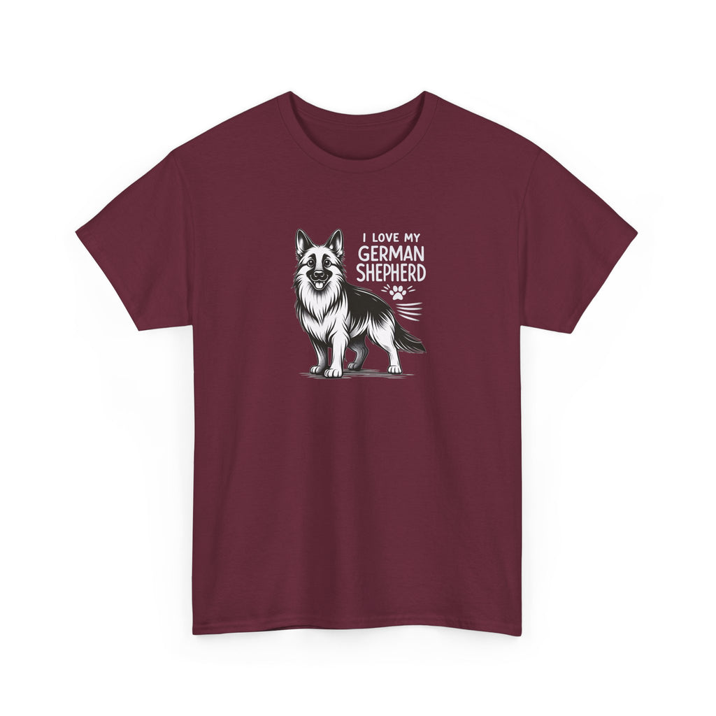 I Love My German Shepherd T-Shirt — Cute German Shepherd Dog Tee for Dog Lovers