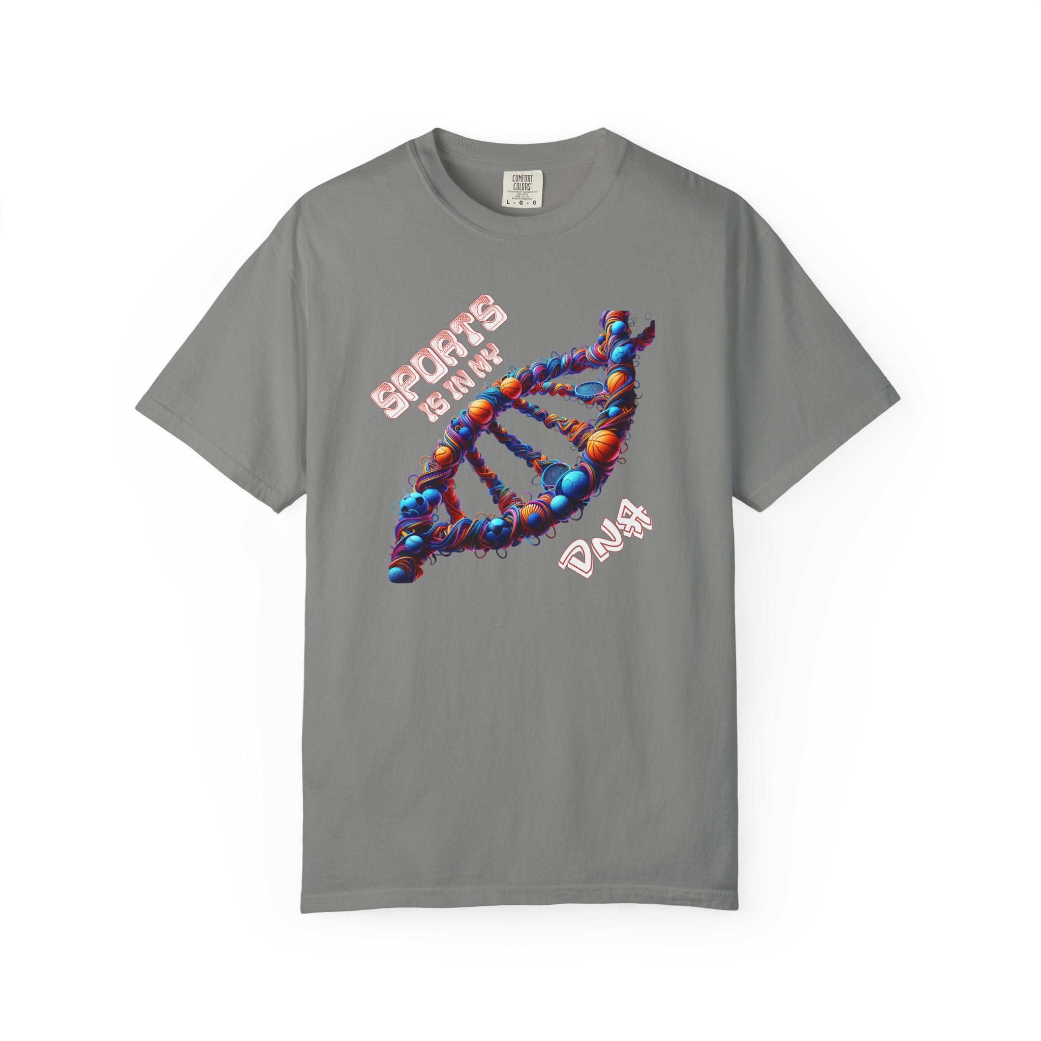 DNA Strand Graphic T-Shirt — "Sports is in my DNA" Athletic Tee