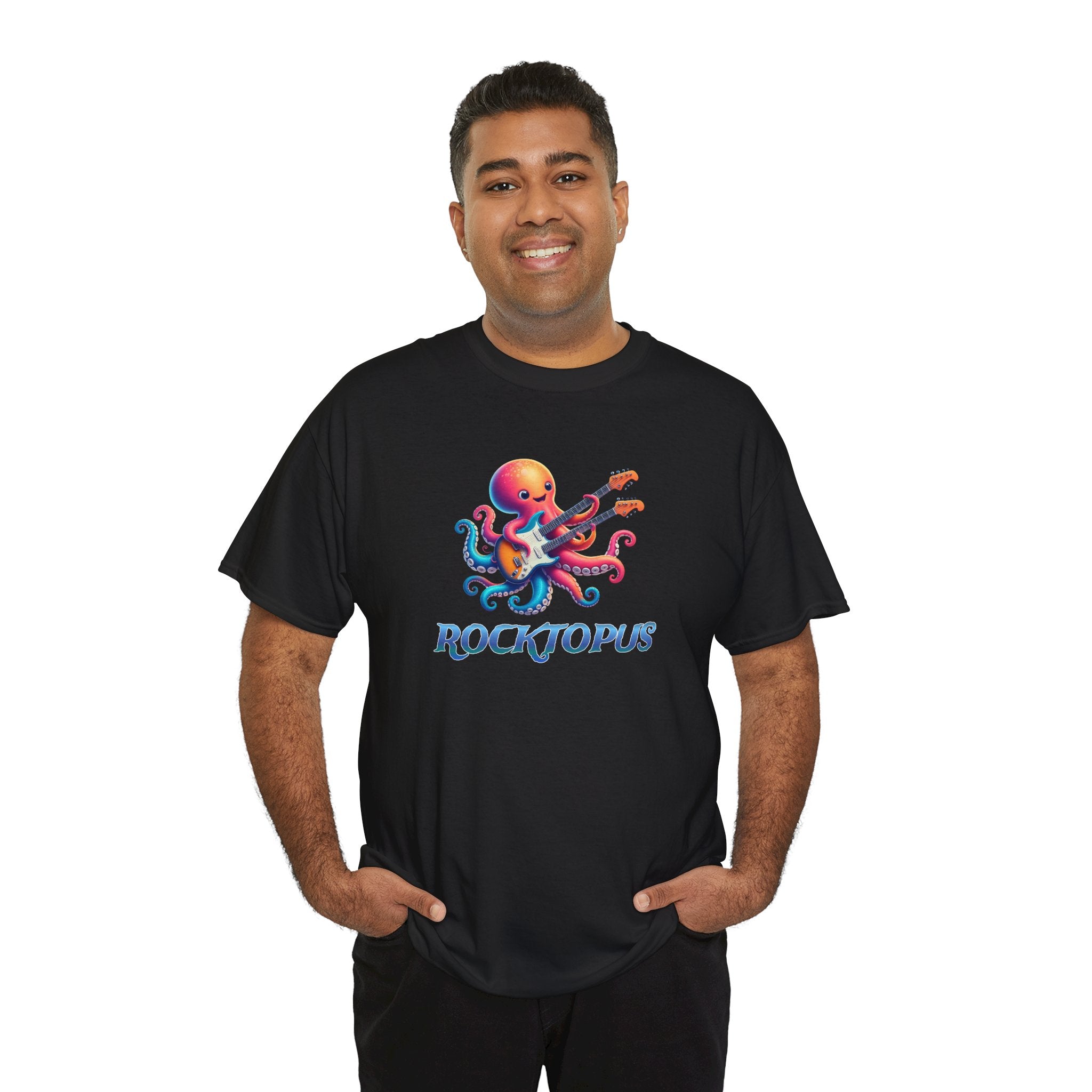 Rocktopus T-Shirt — Colorful Octopus Playing Guitar Tee