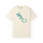 Tribal Lizard Graphic Tee — Blue Green Gecko T-Shirt