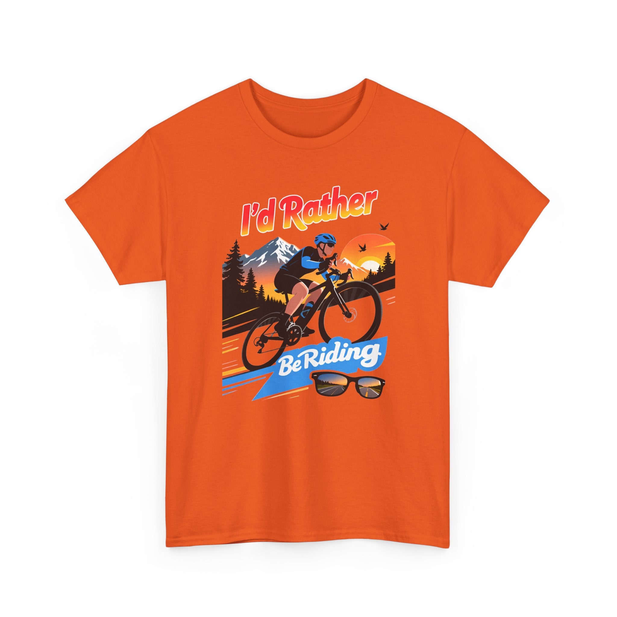Cycling T-Shirt — "I'd Rather Be Riding" Graphic Tee
