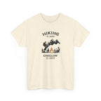 Hiking Is Hard, Chillin’ Is Easy T-Shirt — Camping Mountains Campfire Graphic Tee