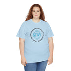 Stay Positive Graphic Tee — 'STAY' Inspirational Badge T‑Shirt