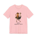 Cat Cowboy Riding Ostrich T-Shirt – Whimsical Western Animal Tee
