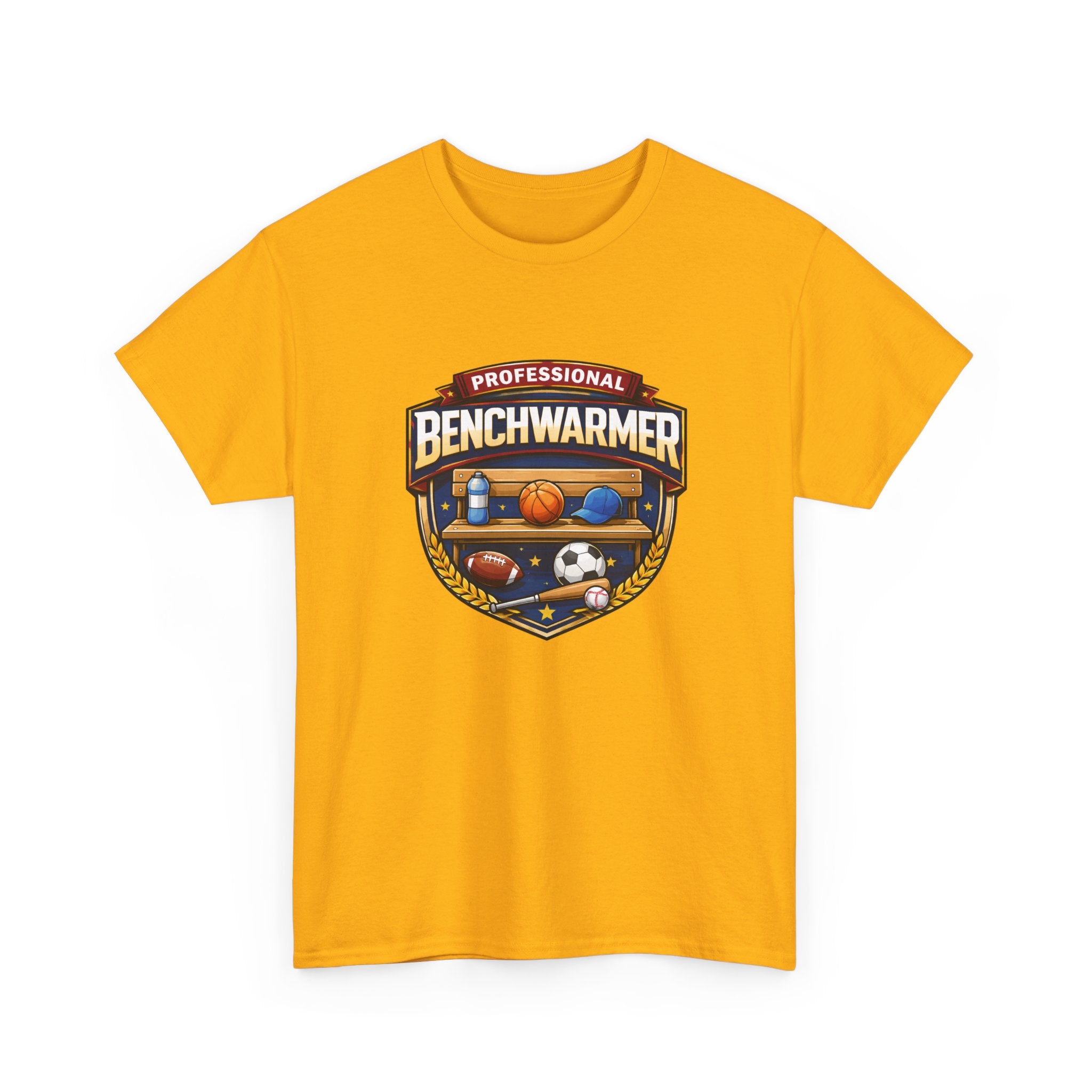 Professional Benchwarmer Sports T-Shirt — Funny Basketball Soccer Baseball Design