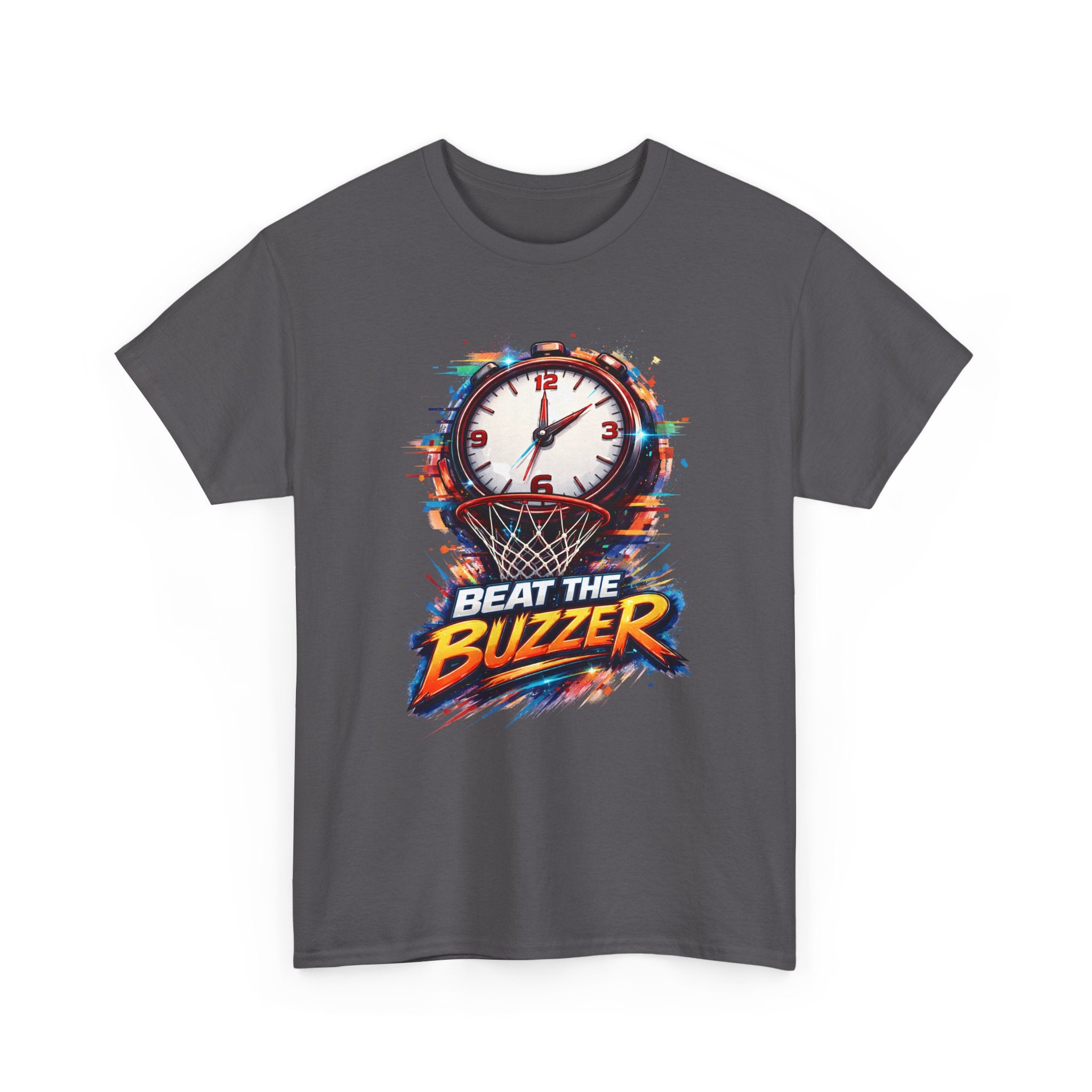 Beat the Buzzer Basketball T-Shirt — Sporty Countdown Graphic Tee