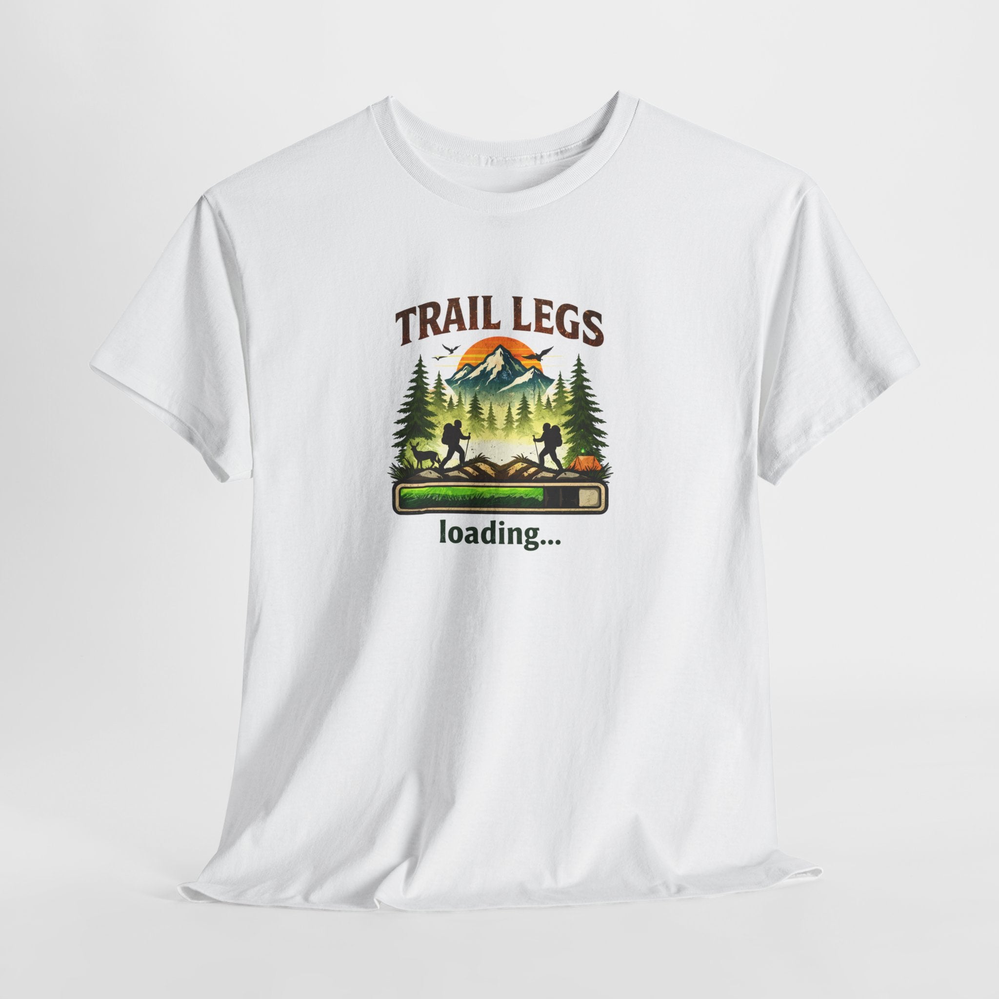 Trail Legs Loading T-Shirt — Hiking Mountain Nature Camping Tee