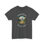 Camp More Stress Less T-Shirt — Outdoor Camping Nature Graphic Tee