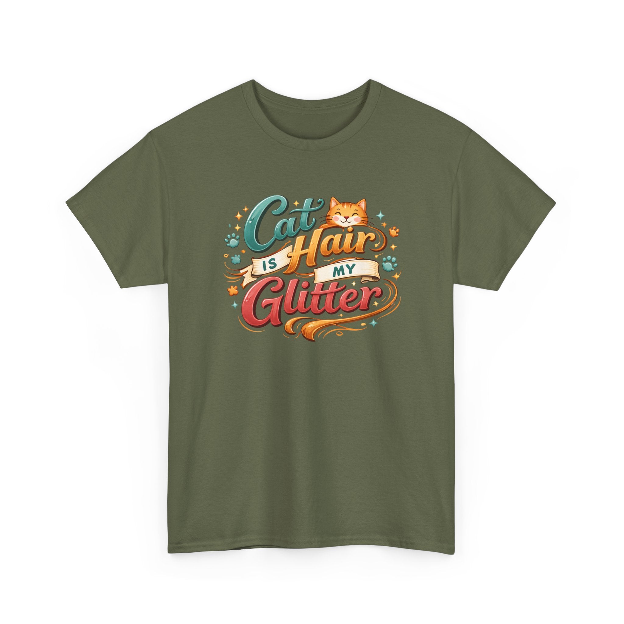 Cat Hair Is My Glitter T-Shirt Funny Cat Lovers Tee