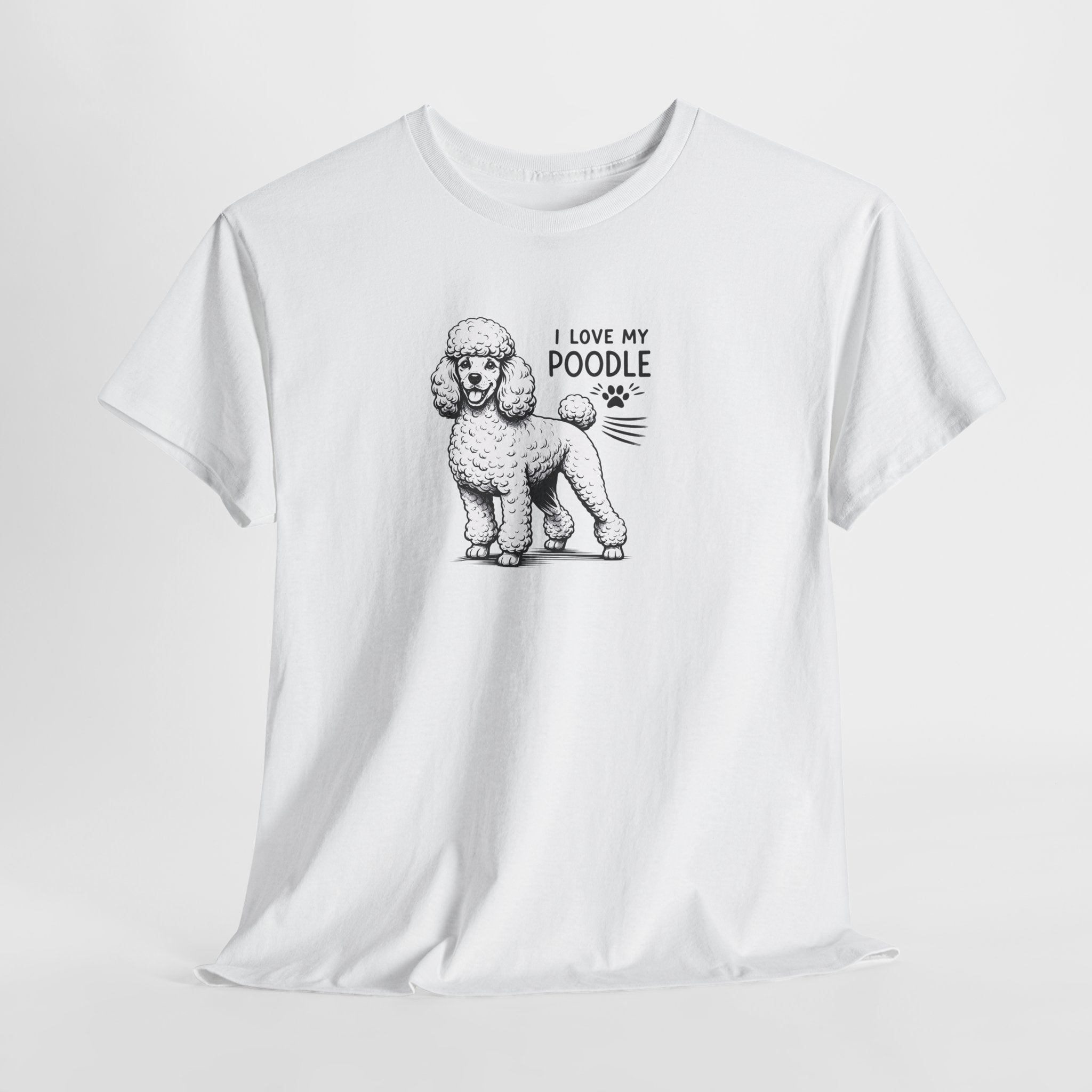 Poodle Dog T-Shirt — "I Love My Poodle" Tee