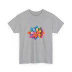 Colorful Layered Flower T-Shirt — Bright Floral Graphic Tee