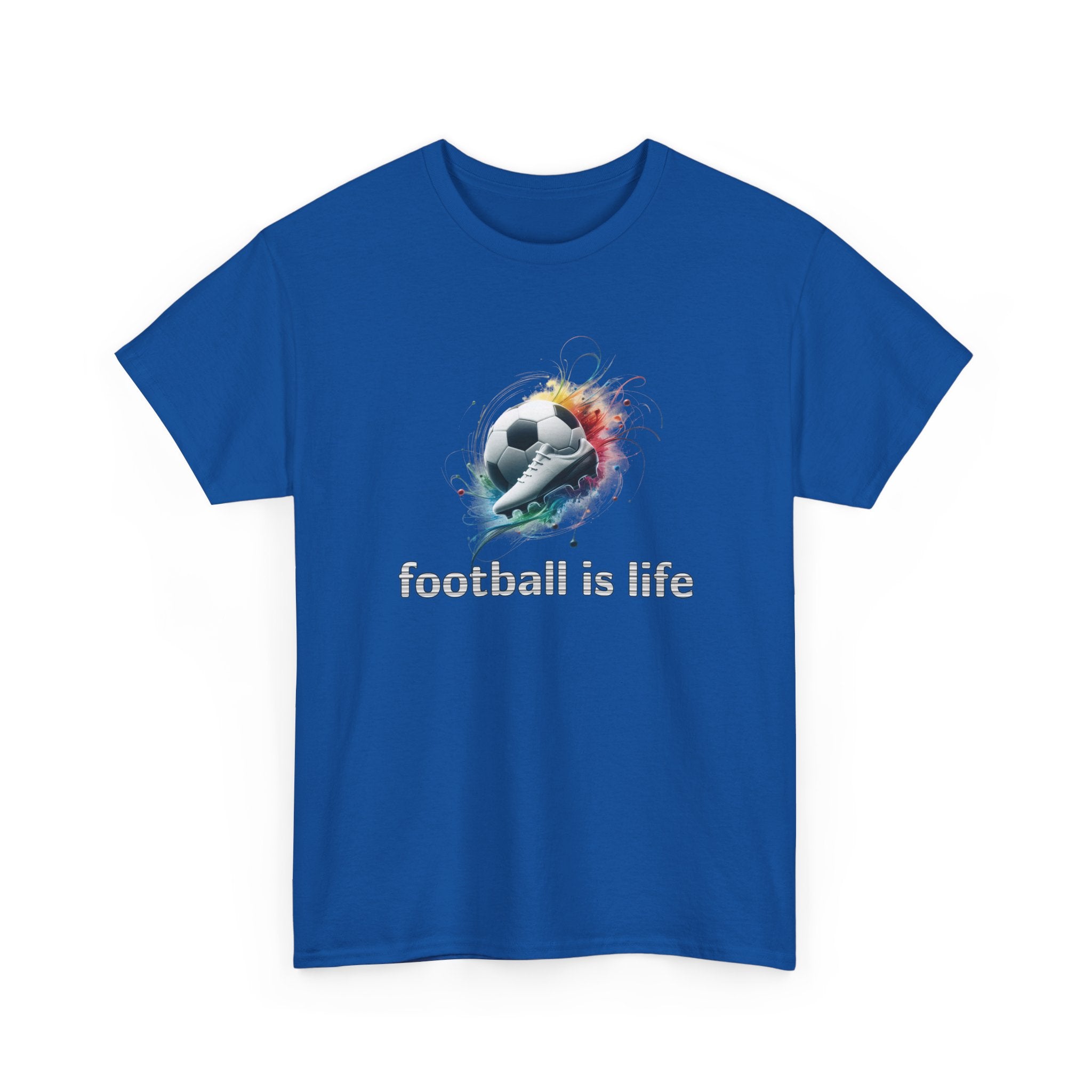 Football Is Life T-Shirt — Color Splash Soccer Ball Tee