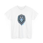 Tiger T-Shirt — Intricate Blue And White Tiger Graphic Tee