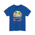 Hello Summer T-Shirt — Tropical Beach Palm Tree Graphic Tee