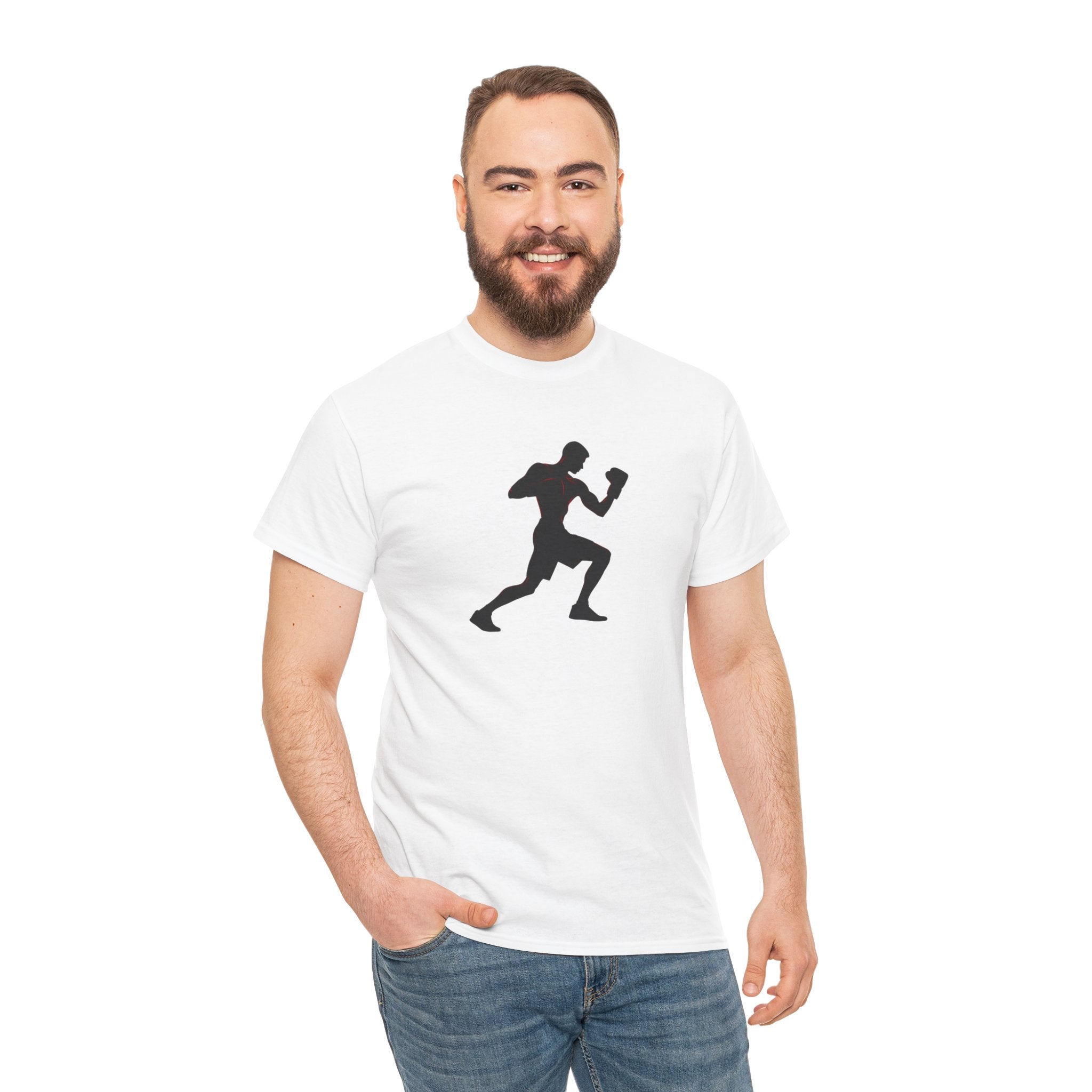 Boxer Silhouette T-Shirt — Minimal Boxing Gym Tee