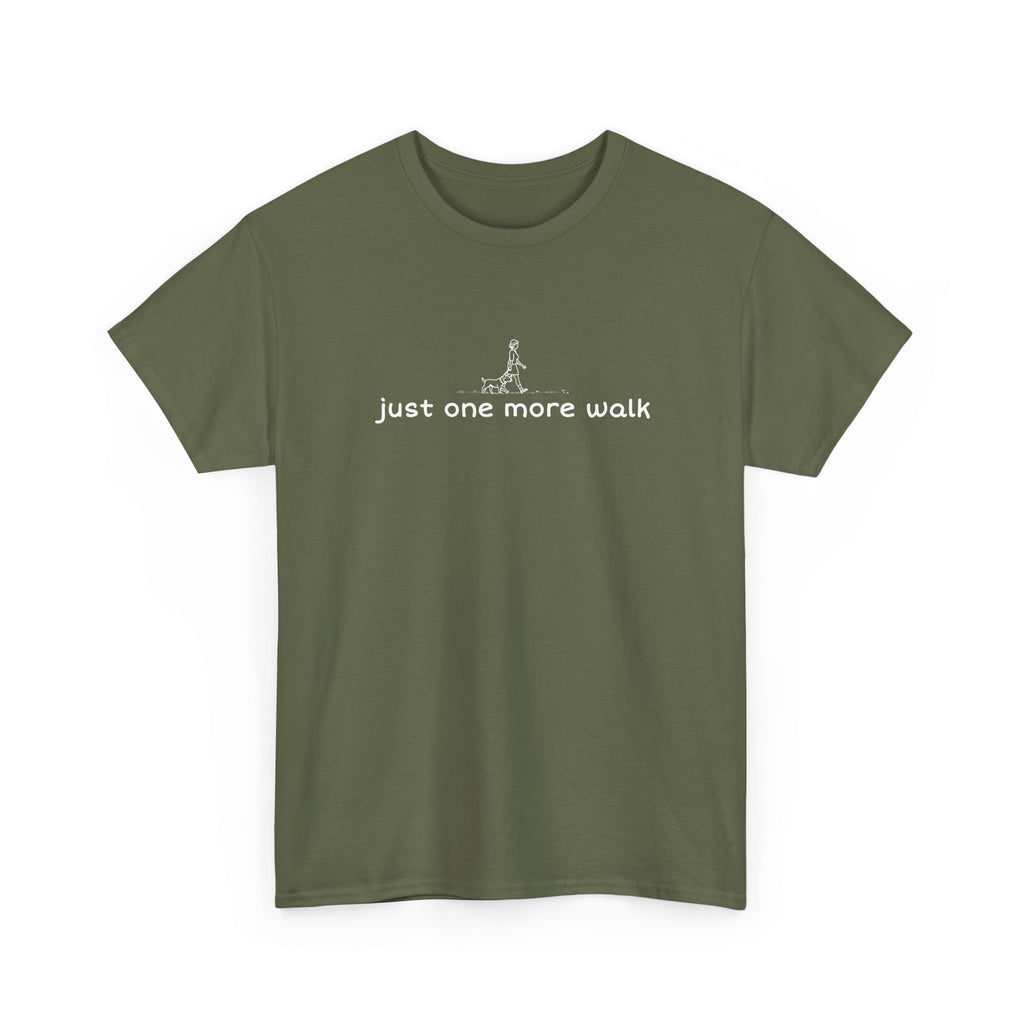 “just one more walk” Minimal Dog Walking Tee For Her