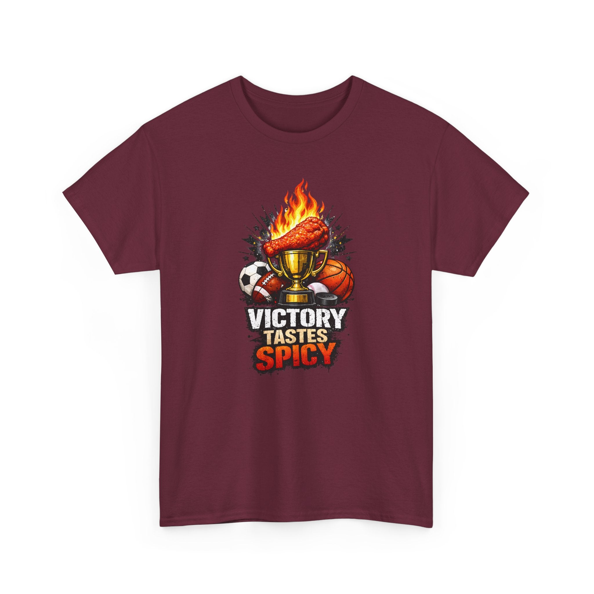 Victory Tastes Spicy Funny Sports Fan Wing T-Shirt