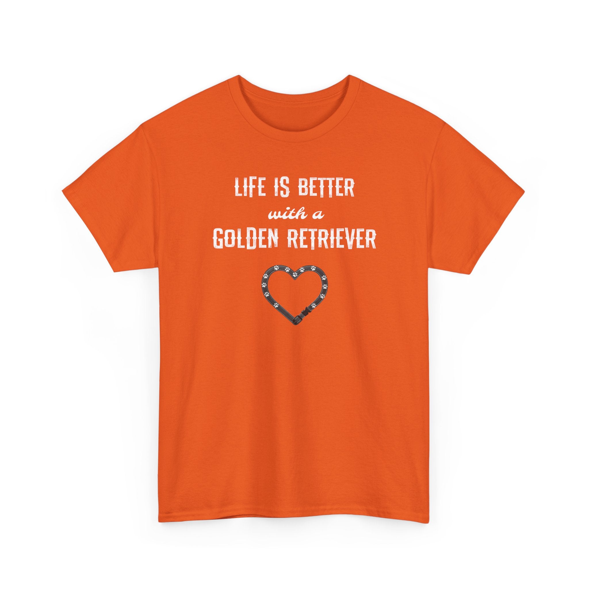 Life Is Better with a Golden Retriever Heart Dog Lover Tee
