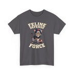 Feline Defense Force T-Shirt — Cute Football Cat Tee for Cat Lovers & Sports Fans