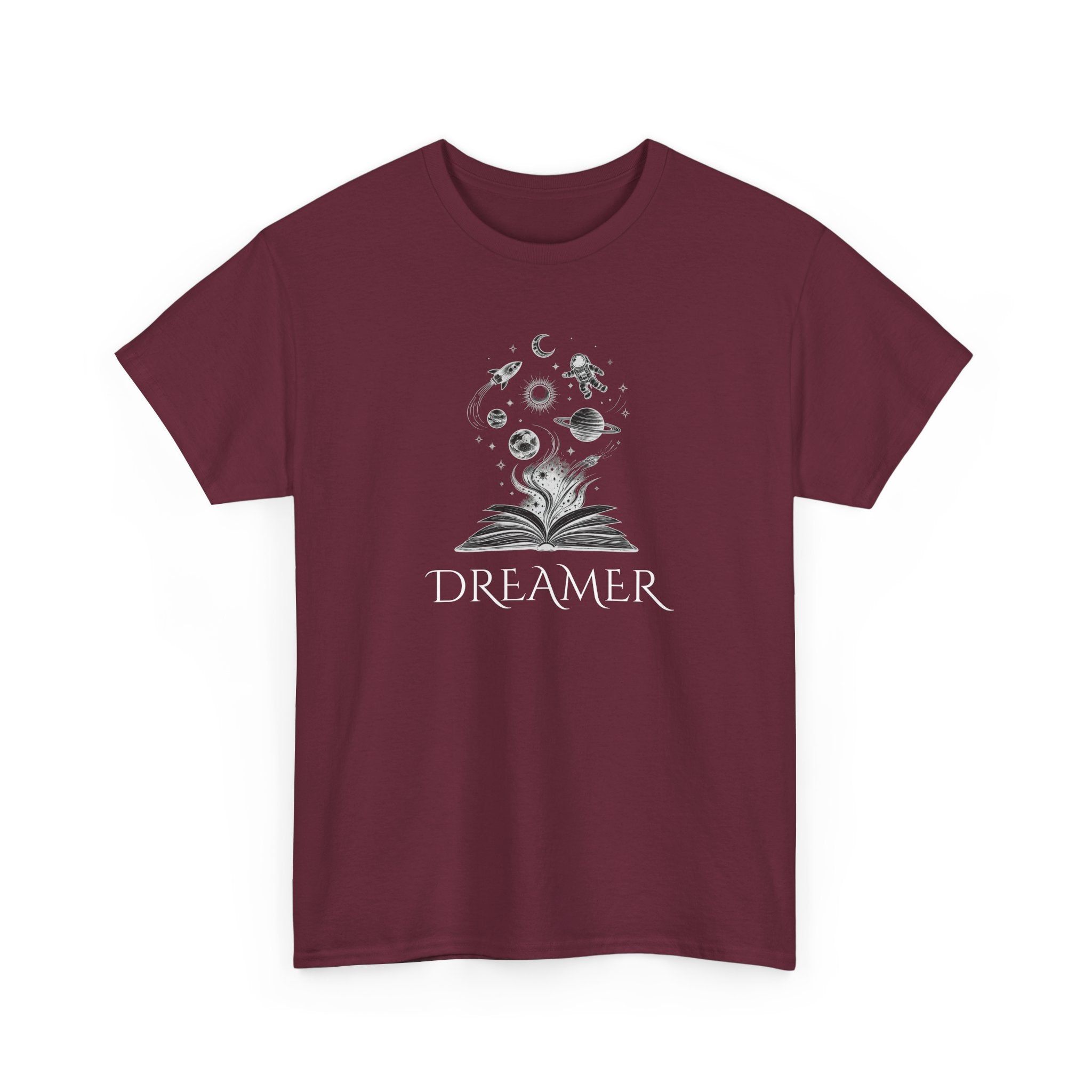 Dreamer T‑Shirt — Illustrated Book & Space Design