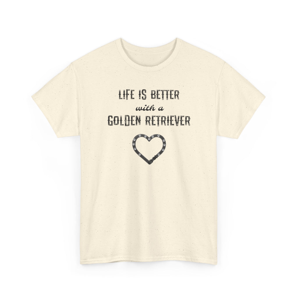 Life Is Better with a Golden Retriever Heart Dog Lover Tee