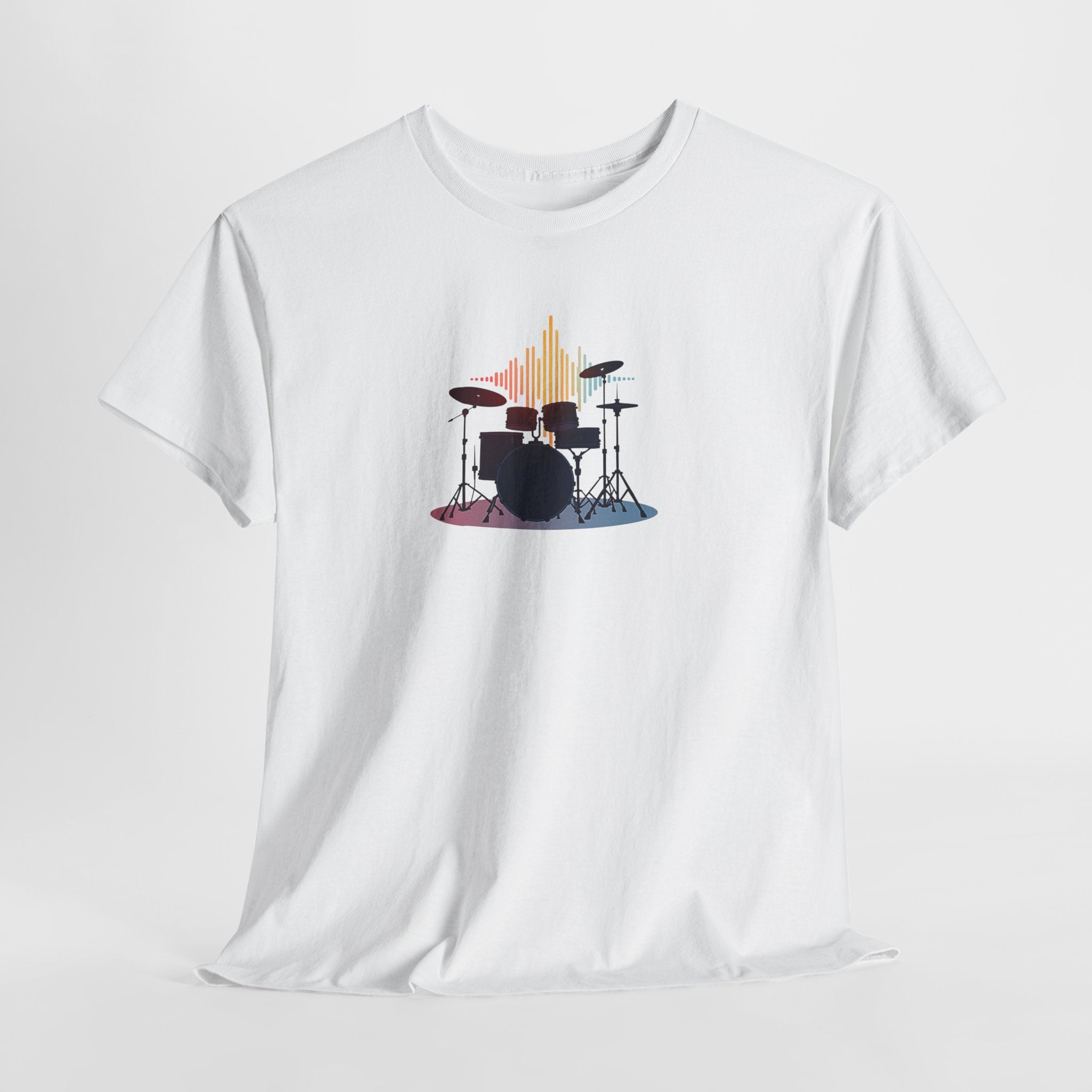 Drum Kit Graphic Tee — Minimalist Drummer Shirt for Musicians & Music Lovers