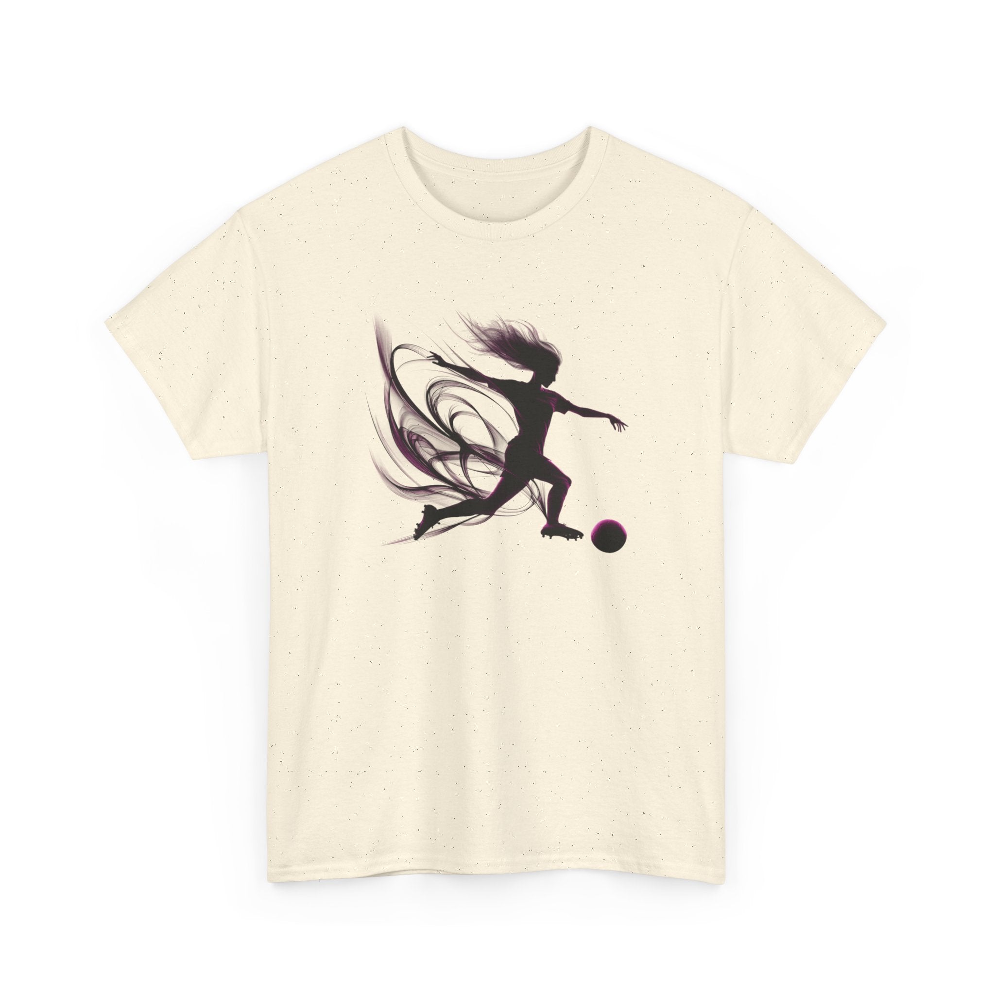 Soccer Football T-Shirt — Feminine Soccer Player Silhouette Tee