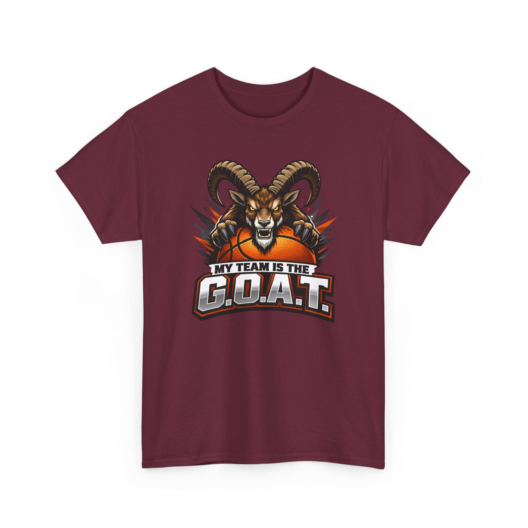 G.O.A.T. Graphic Tee — Fierce Goat Basketball Player Fan Shirt