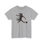 Soccer Player Silhouette T-Shirt — Dynamic Football Player Tee