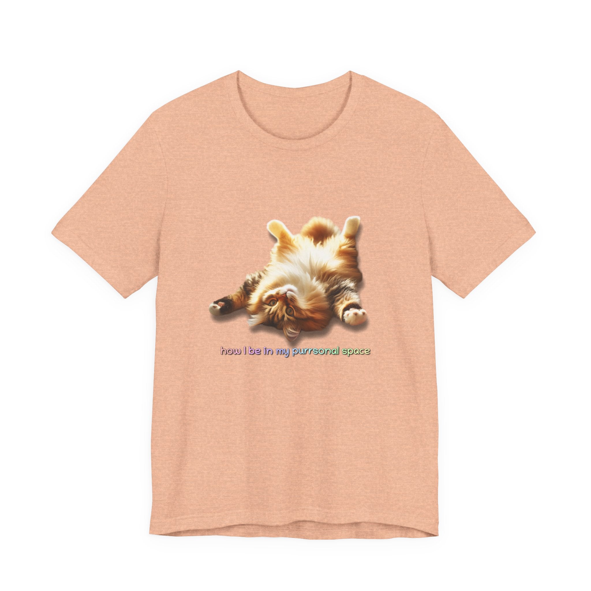 Cat Nap T‑Shirt — "How I Be In My Purrsonal Space" Cute Relaxed Cat Graphic Tee