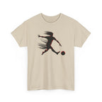 Soccer Player Silhouette T-Shirt — Dynamic Football Player Tee