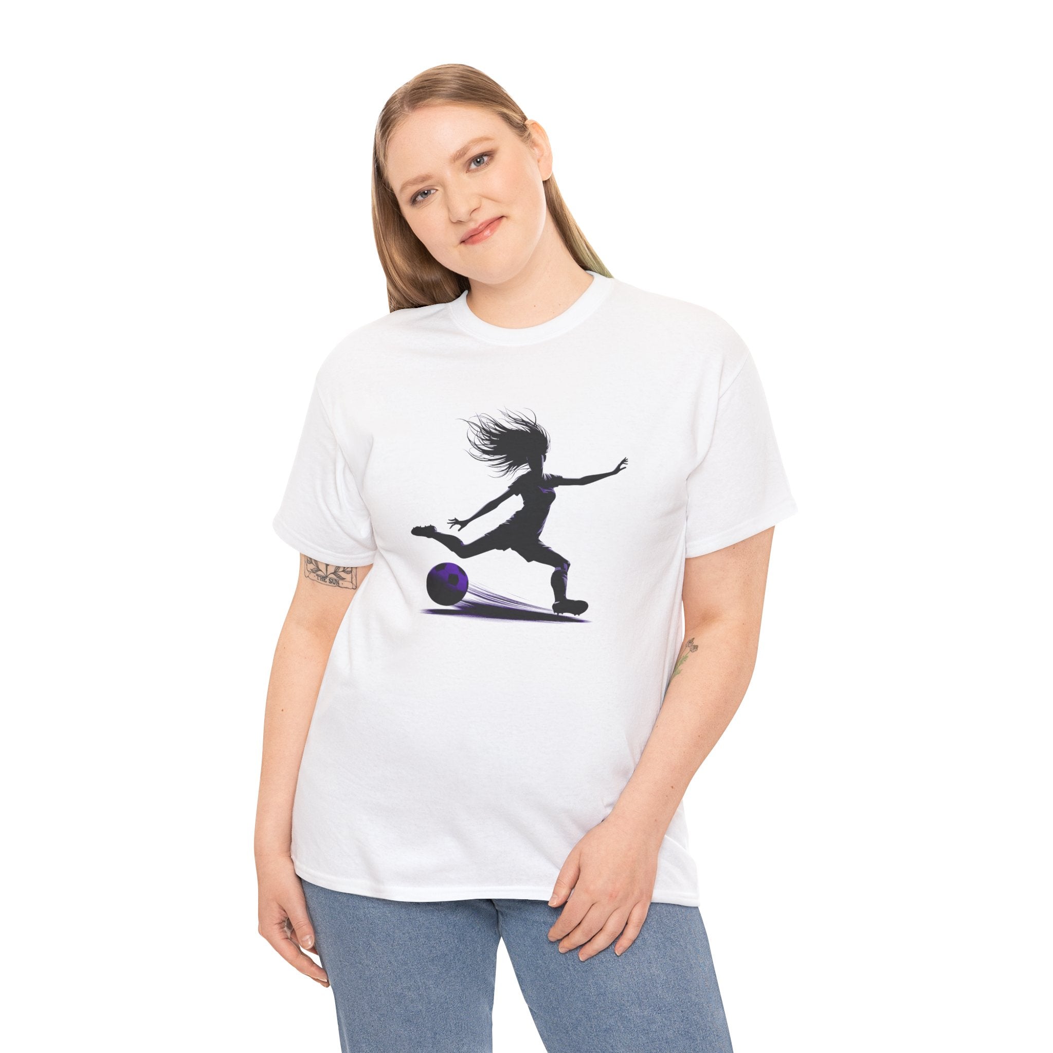 Girls Soccer Silhouette T-Shirt – Soccer Player Graphic Tee