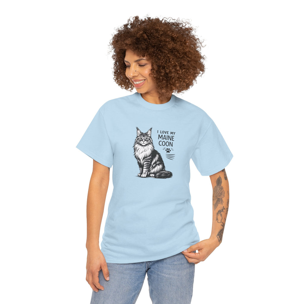 Maine Coon Cat T-Shirt — "I Love My Maine Coon" Tee