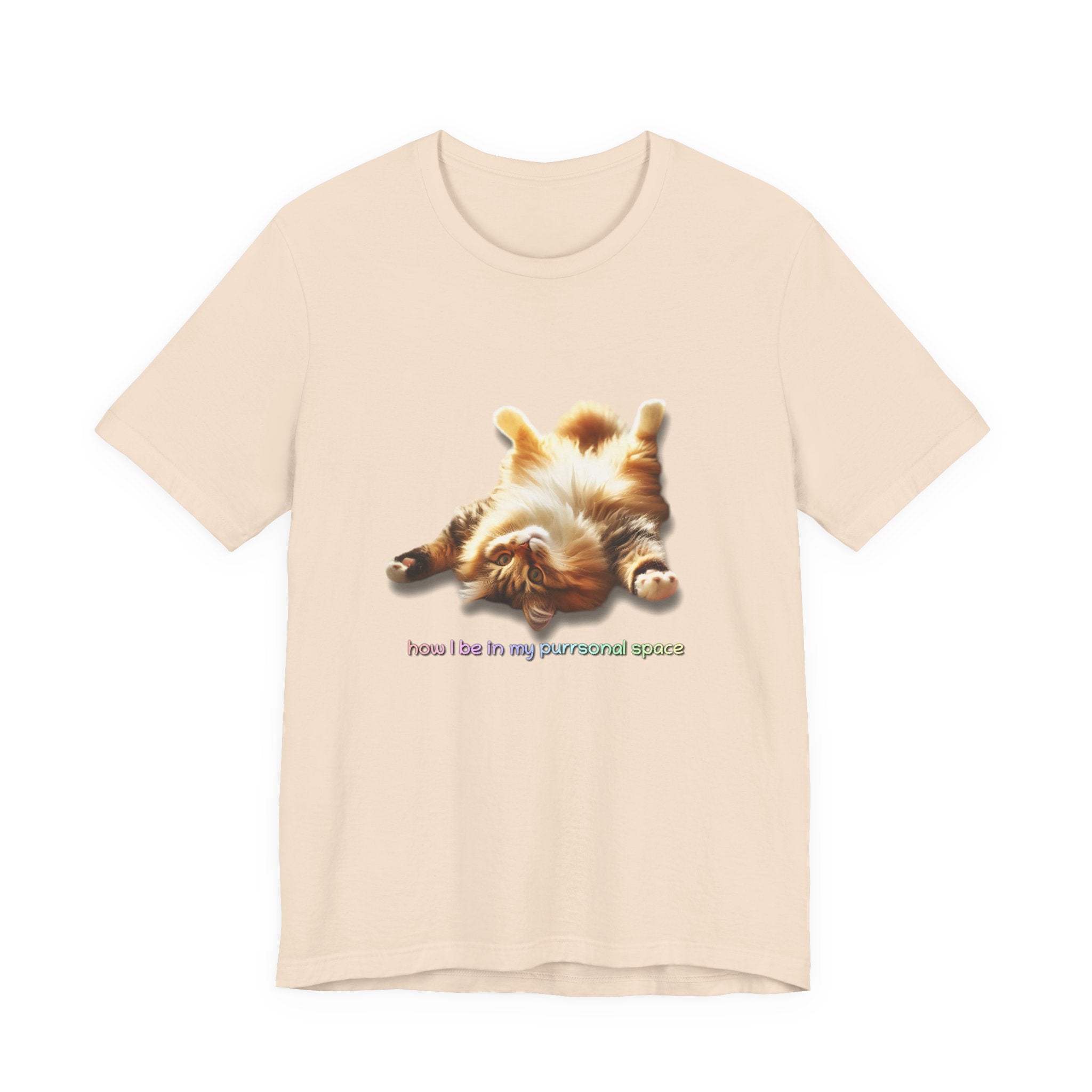 Cat Nap T‑Shirt — "How I Be In My Purrsonal Space" Cute Relaxed Cat Graphic Tee