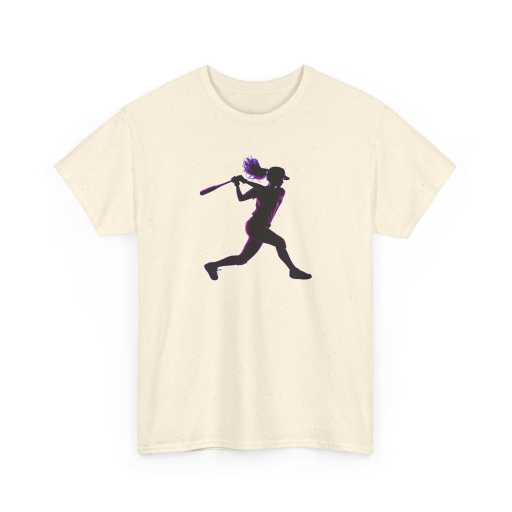 Baseball Batter Silhouette Tee — Women's Baseball Softball T‑Shirt