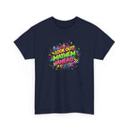 Look Out! Mayhem Ahead Graphic Tee — Colorful Retro Comic Humor Shirt