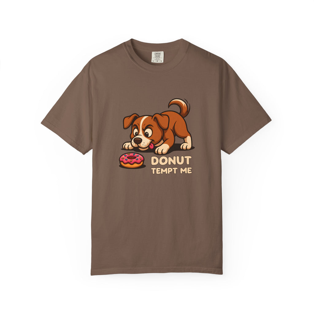 Donut Tempt Me T-Shirt — Cute Puppy & Donut Graphic Tee