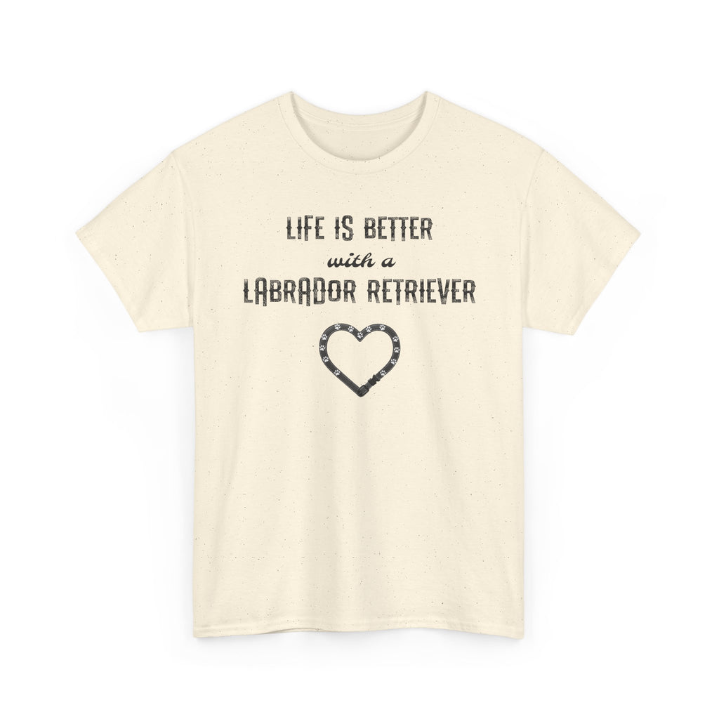 "Life Is Better with a Labrador Retriever" Heart Dog Lover Tee