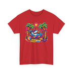 Beach Shark Hammock T‑Shirt — Tropical Summer Vibes Graphic Tee