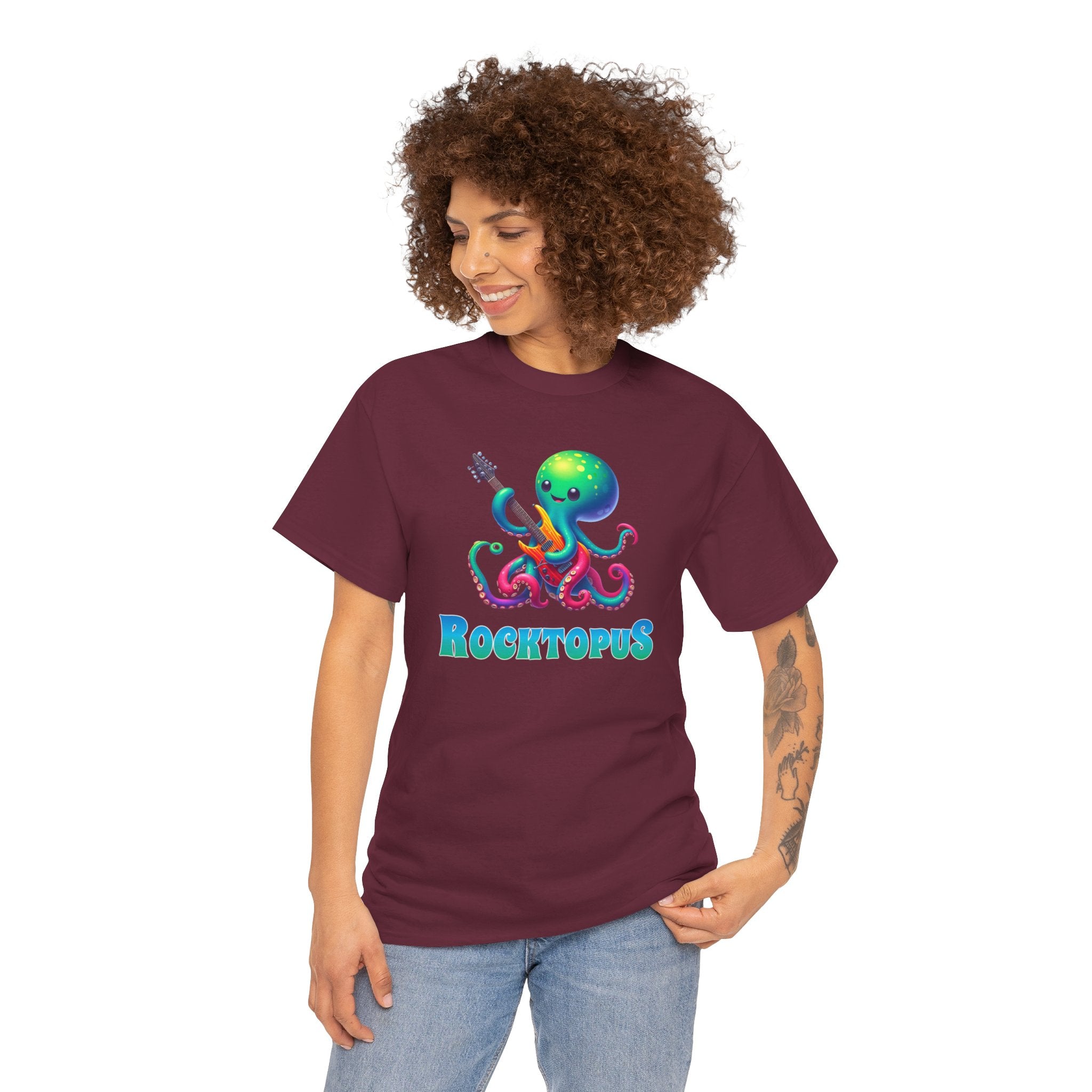 Rocktopus T-Shirt — Cute Octopus Playing Guitar Graphic Tee
