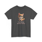 Cat Nerd T-Shirt — “I’m Feline Nerdy Today” Cute Kitty Graphic Tee