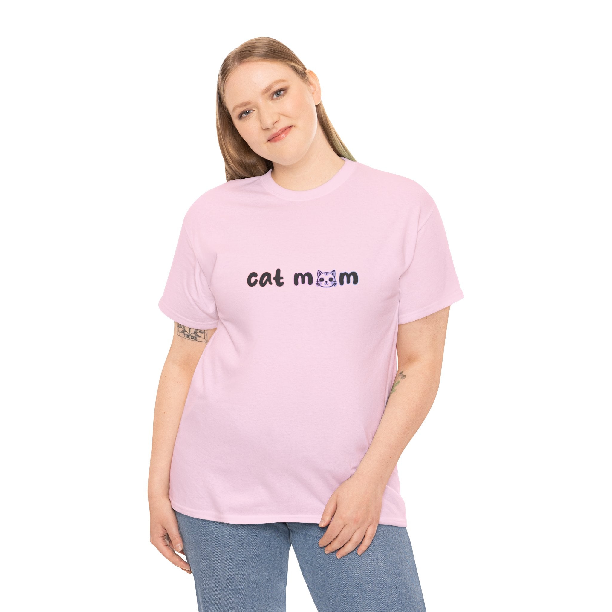 Cat Mom T-Shirt — Cute Minimalist Cat Mom Tee