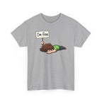 Cute Cartoon 'I'm Fine' Funny Dry Humor Graphic Tee