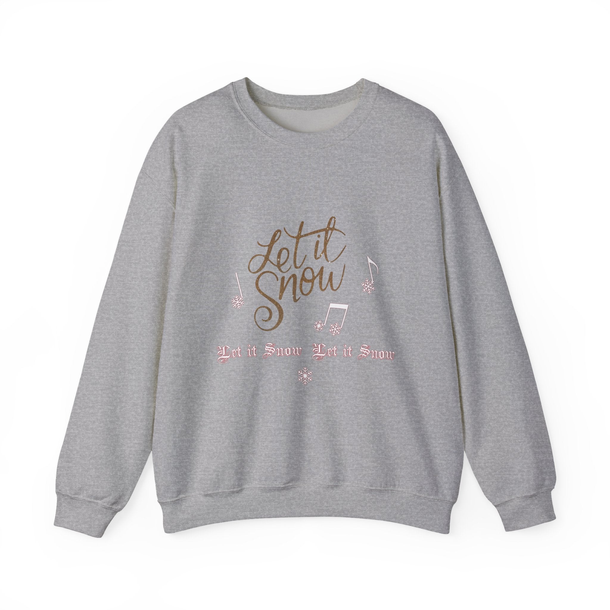Let It Snow Sweatshirt — Holiday Crewneck with Music Notes