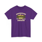 Adventure Awaits T-Shirt — Vintage Mountain Canoe Graphic Tee